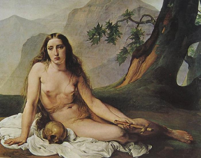 Francesco Hayez Bubende Maria Magdalena France oil painting art